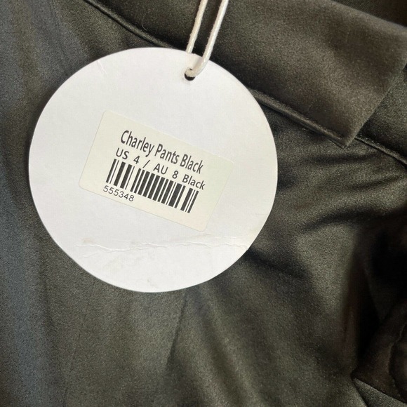 Princess Polly Charley Pants Women Size 4 Black Cutout High Rise Relaxed Leg NEW - Picture 11 of 12